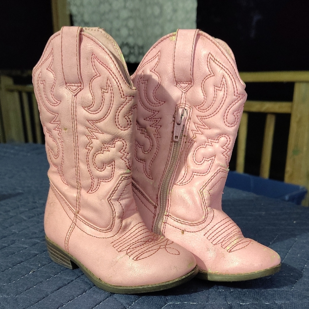 Pink Kids Cowboy Boots